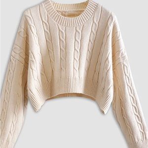 COMMENSE CROPPED SWEATER